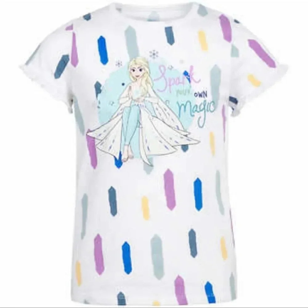 Frozen Kids' 4-pack Tee Elsa, Anna and Olaf Graphic Tee Size 4T - Picture 4 of 5